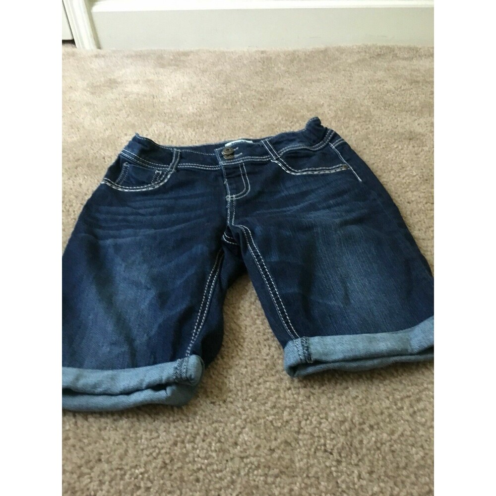 Mudd Girls Blue Jean Shorts with Pockets Cuffed Bottom Size 16